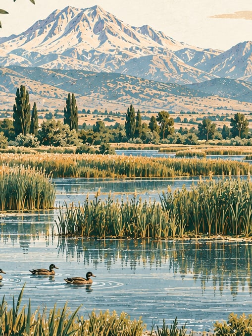 Zeichnung: Sultansumpf-Nationalpark, Kayseri
