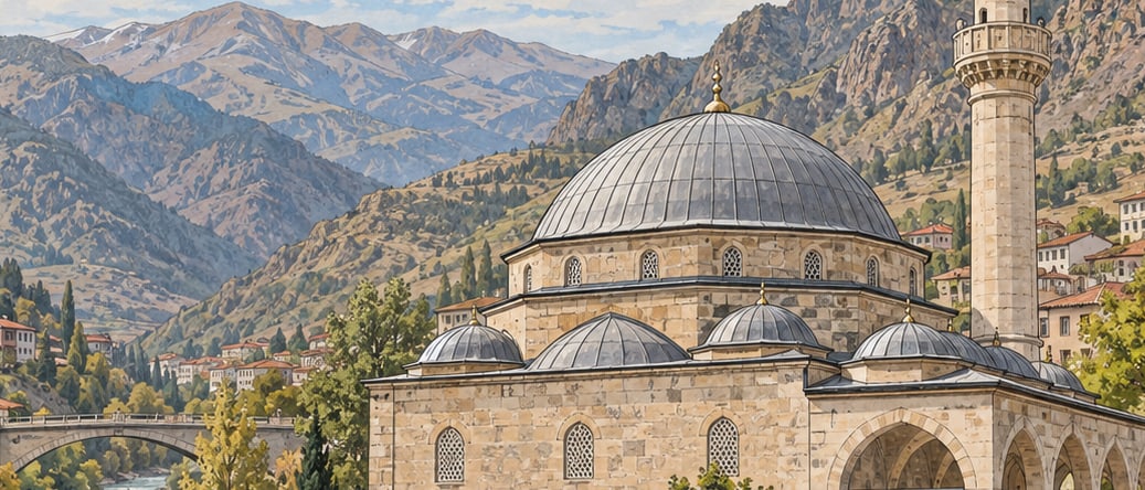 Sultan Süleyman Caravanserai Mosque çizimi, Gümüşhane
