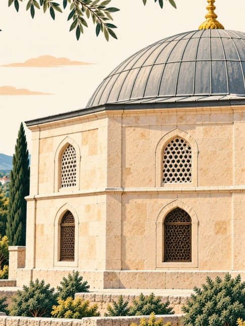 Zeichnung: Grabmal von Sultan V. Mehmed Reşad, İstanbul