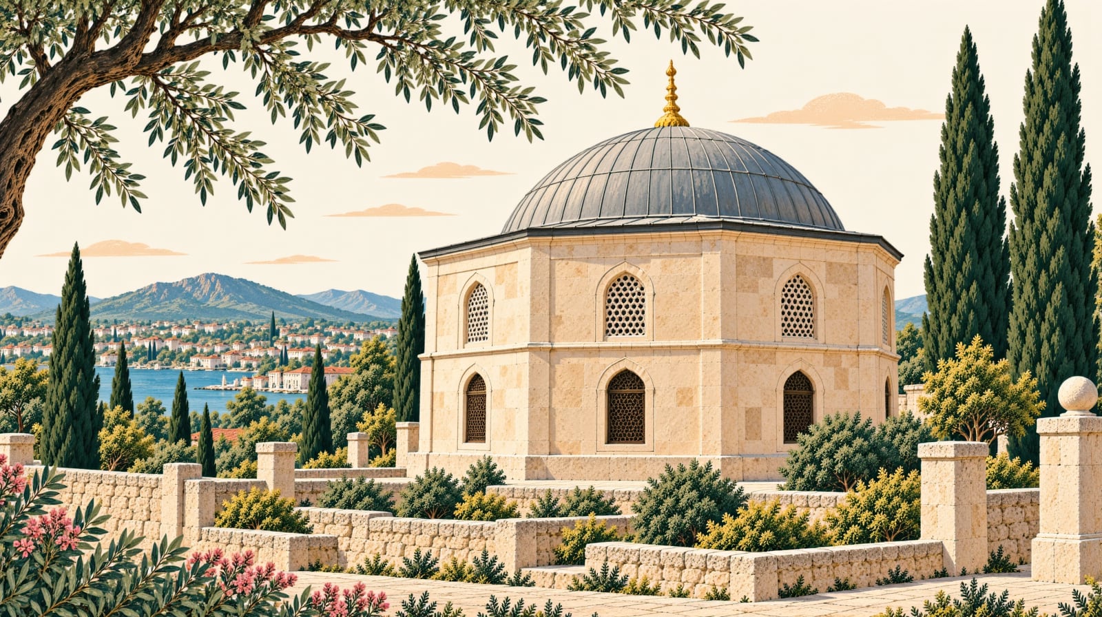 Sultan V.Mehmed Reşad Tomb çizimi, İstanbul