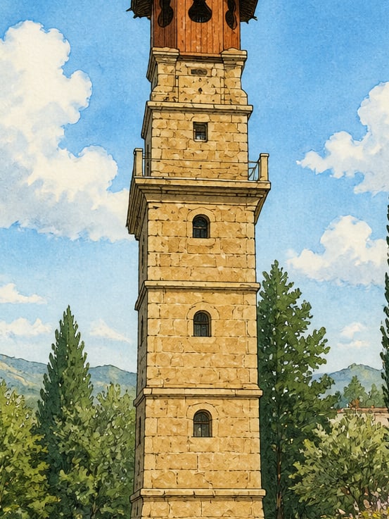 Zeichnung: Uhrturm von Sungurlu, Çorum