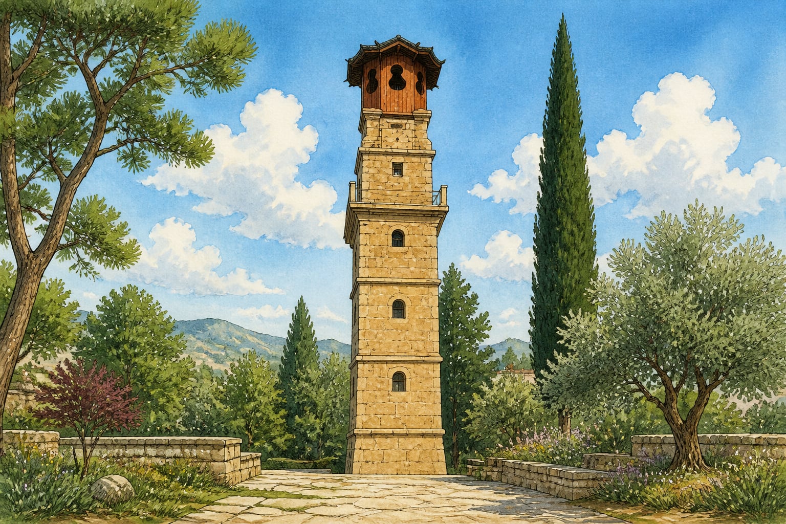 Sungurlu Clock Tower çizimi, Çorum