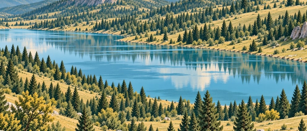Sünnet Lake Nature Park çizimi, Bolu