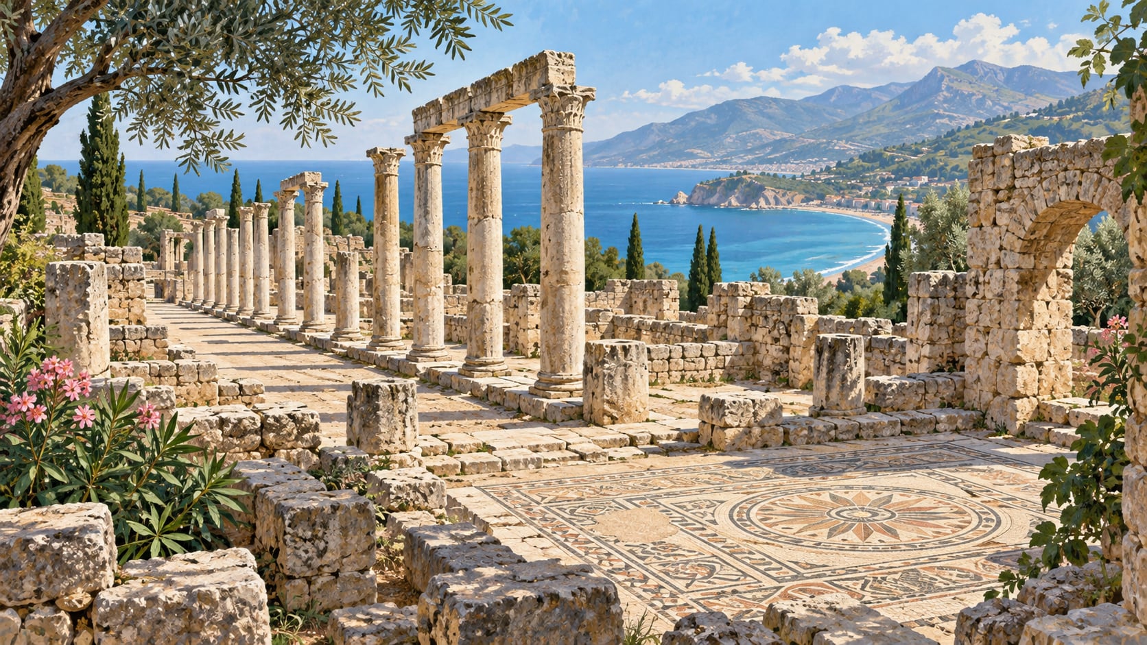 Syedra Archaeological Site çizimi, Antalya