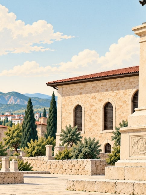 Zeichnung: Denkmal für Stabsarzt Hamdi Bey, Kütahya