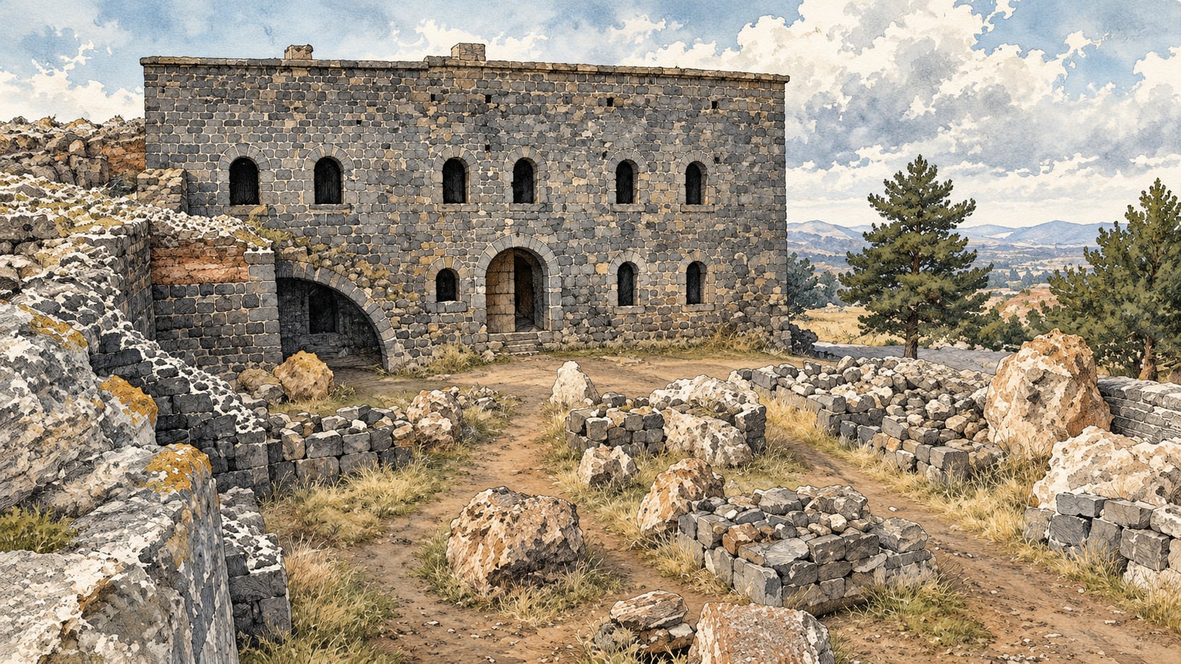 Redoubts çizimi, Erzurum