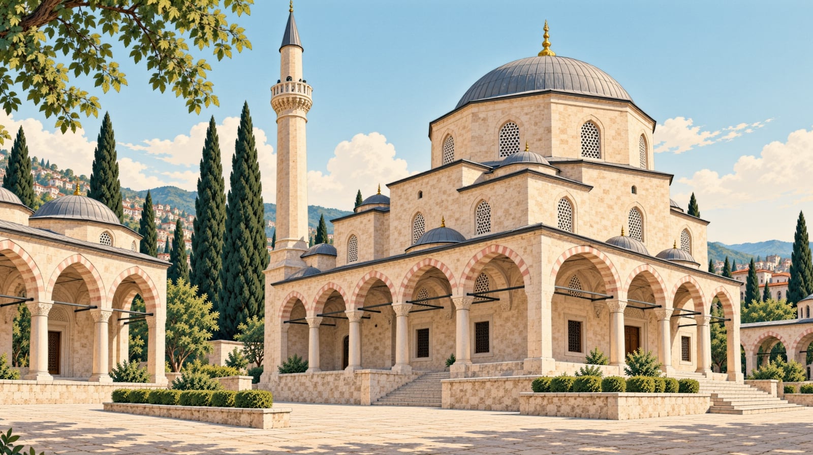 Historical Ağa Mosque çizimi, Sakarya