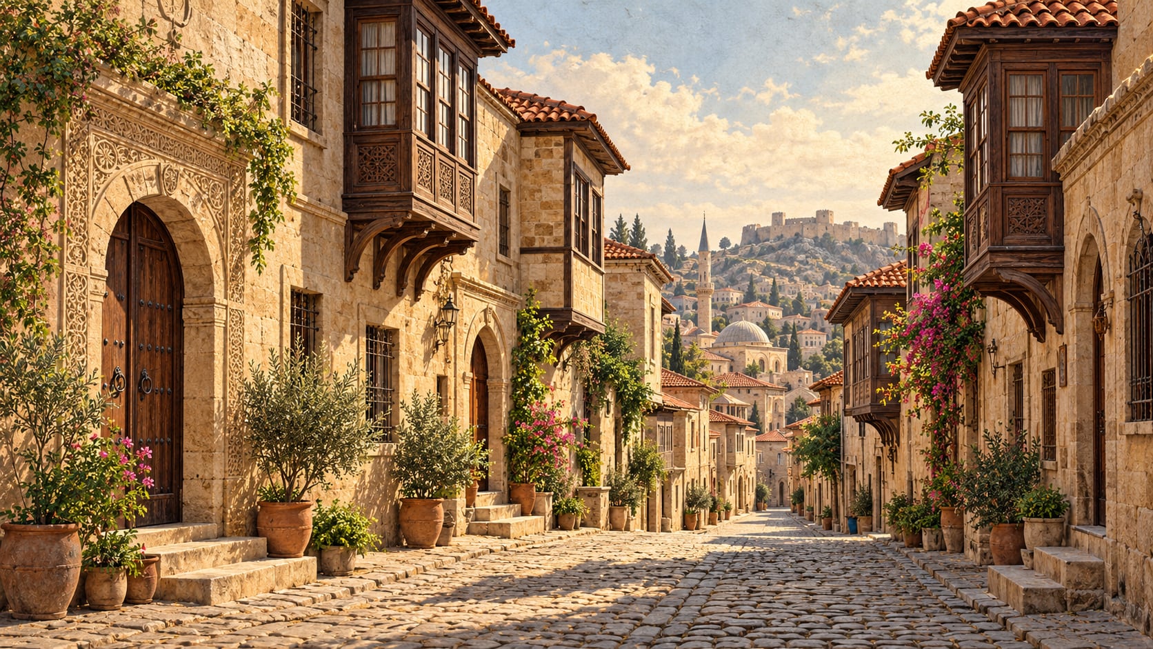 Historical Akcurun Street çizimi, Kilis