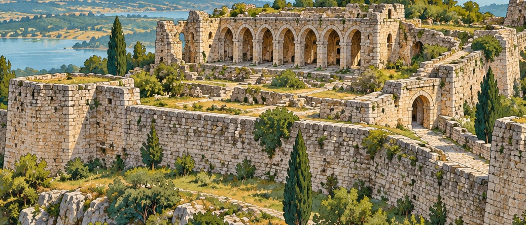 Historical Harmantepe Castle çizimi, Sakarya