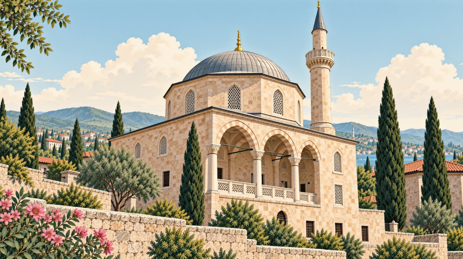 Historical Orta Mosque çizimi, Sakarya
