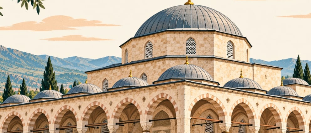 Historical Şerefiye Mosque çizimi, Sakarya