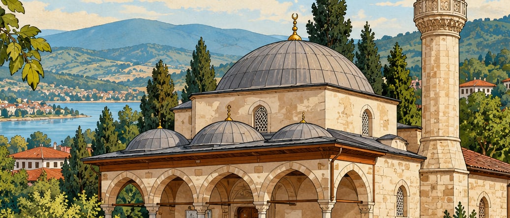 Historical Şeyh Muslihittin Mosque çizimi, Sakarya