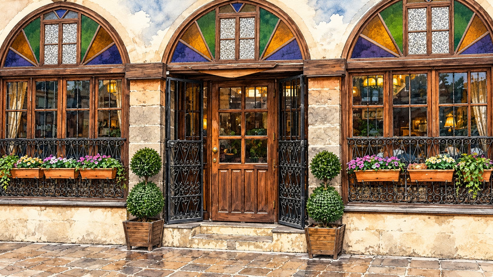 Historic Tahmis Coffee House çizimi, Gaziantep