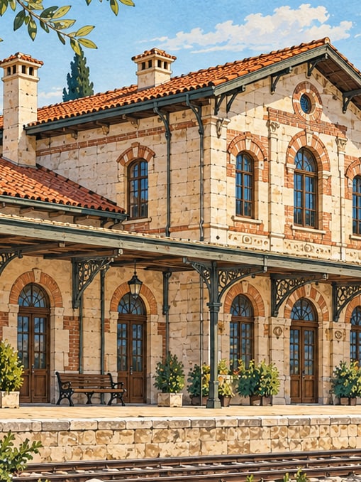 Zeichnung: Historischer Bahnhof – İzmit, Kocaeli