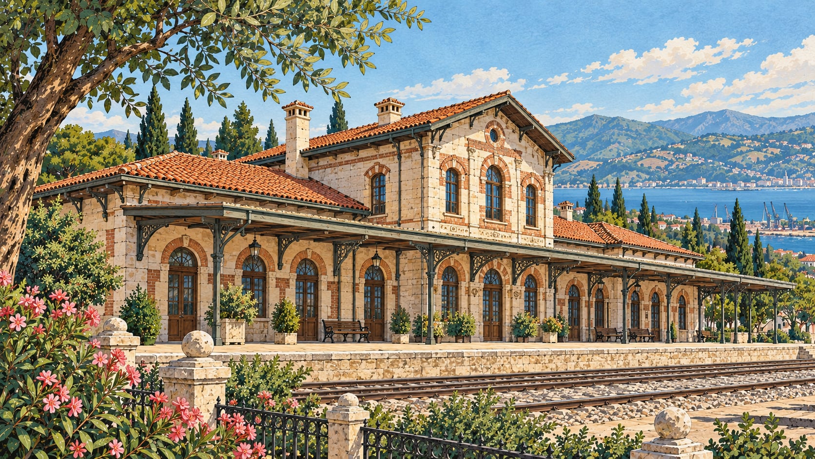 Zeichnung: Historischer Bahnhof – İzmit, Kocaeli