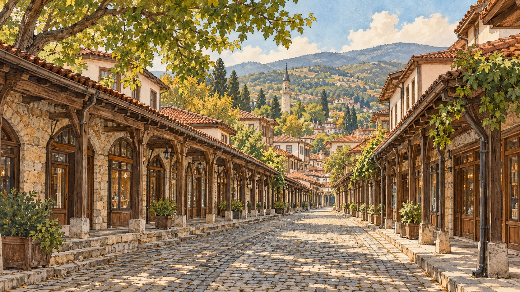 Historical Long Bazaar çizimi, Sakarya