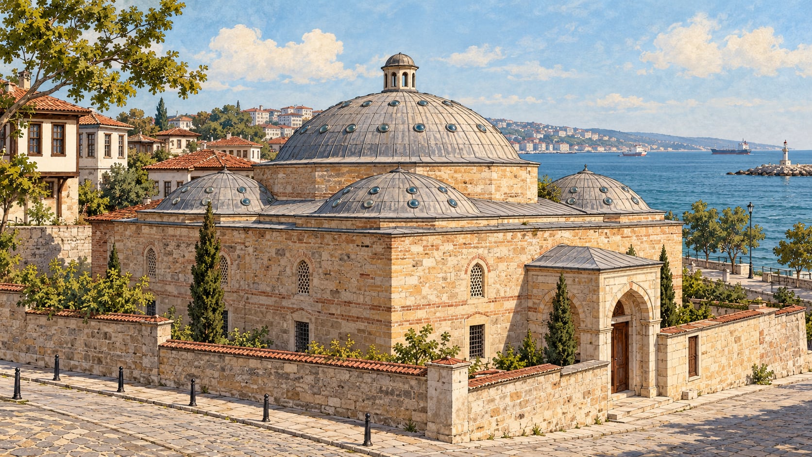 Historical Yalı Bath çizimi, Tekirdağ