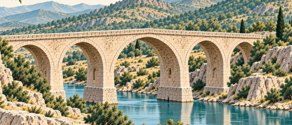 Stone Bridge (Ceyhan Bridge) çizimi, Kahramanmaraş