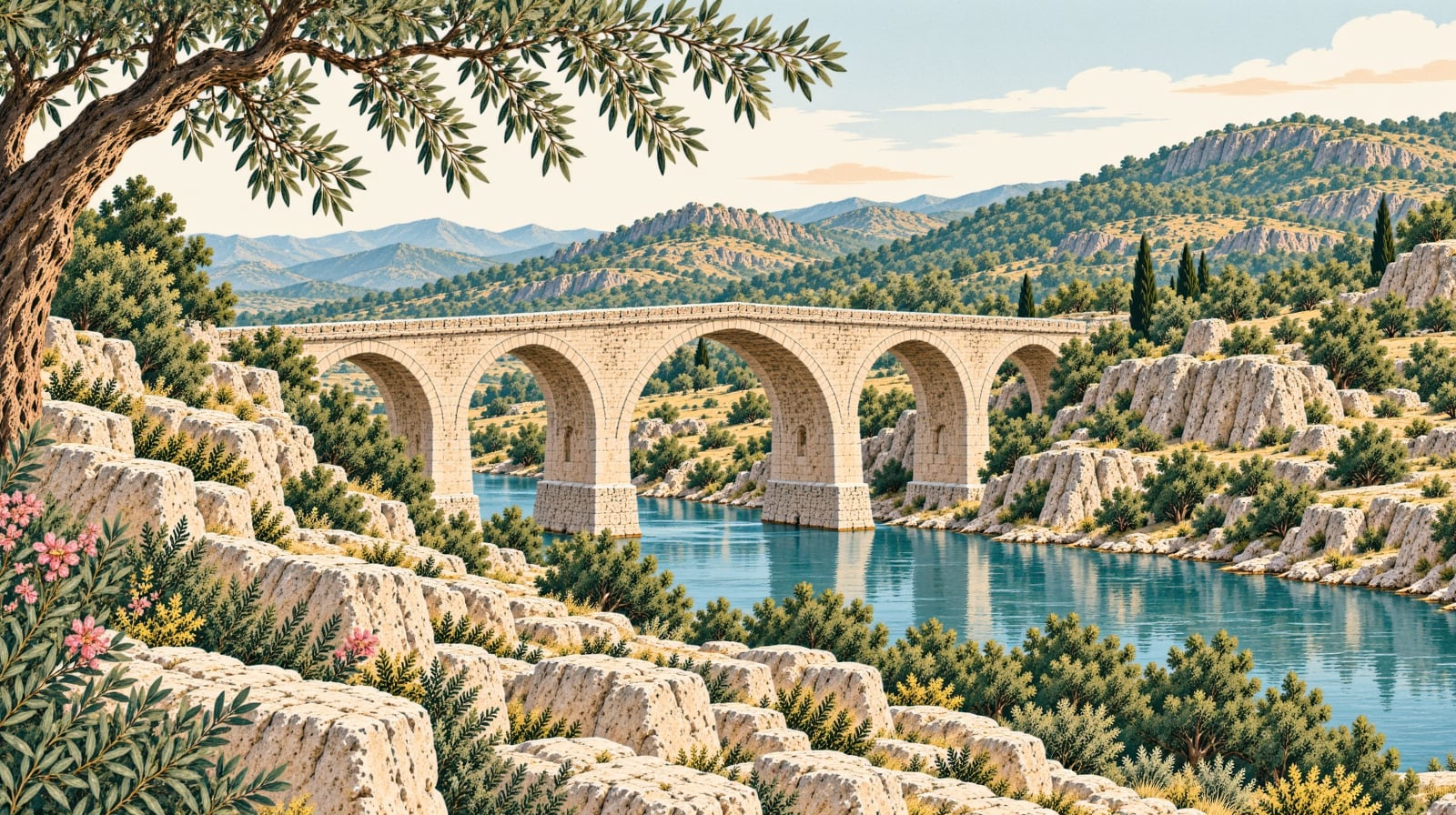 Stone Bridge (Ceyhan Bridge) çizimi, Kahramanmaraş