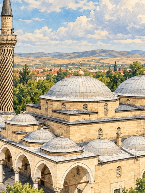 Zeichnung: Steinerne Medrese (Gedik-Ahmet-Paşa-Medrese), Afyonkarahisar