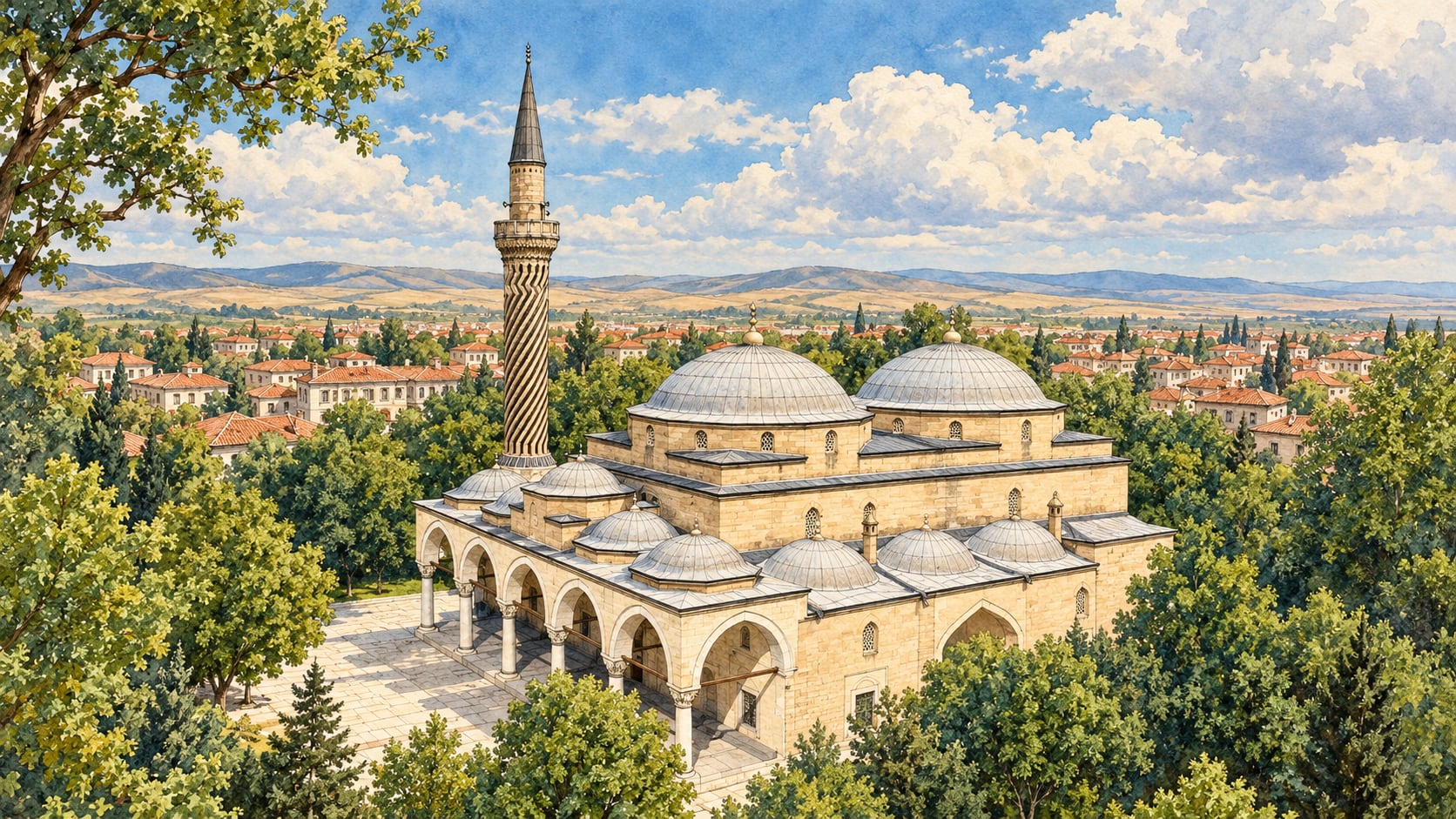 Stone Madrasa (gedik Ahmet Paşa Madrasa) çizimi, Afyonkarahisar