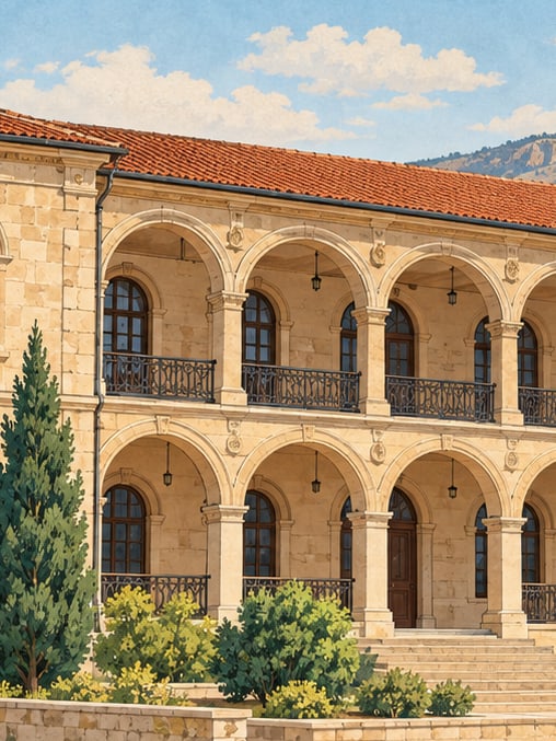 Zeichnung: Taş Mektep / Kulturzentrum Hacı Taşan, Kırıkkale
