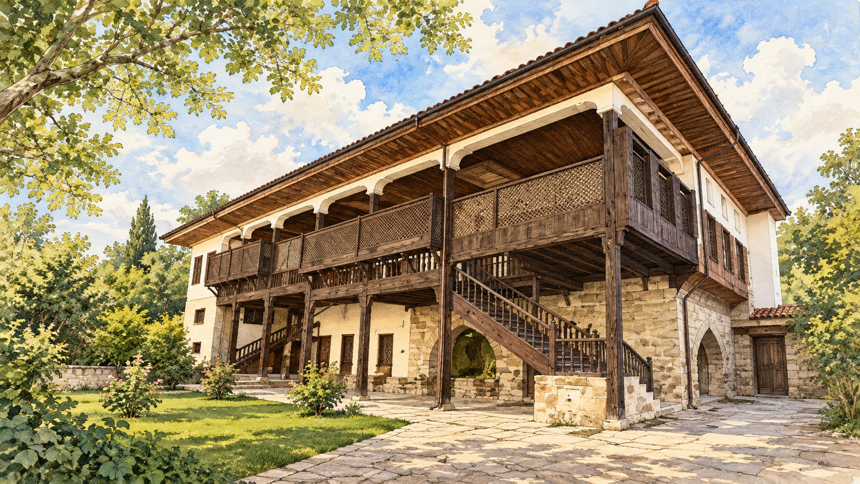 Stone Room Mansion çizimi, Burdur