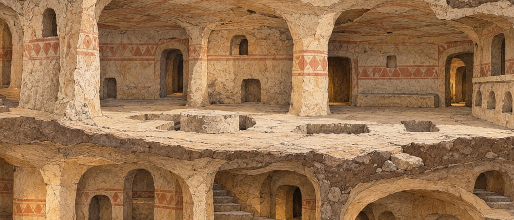 Tatlarin Underground City çizimi, Nevşehir