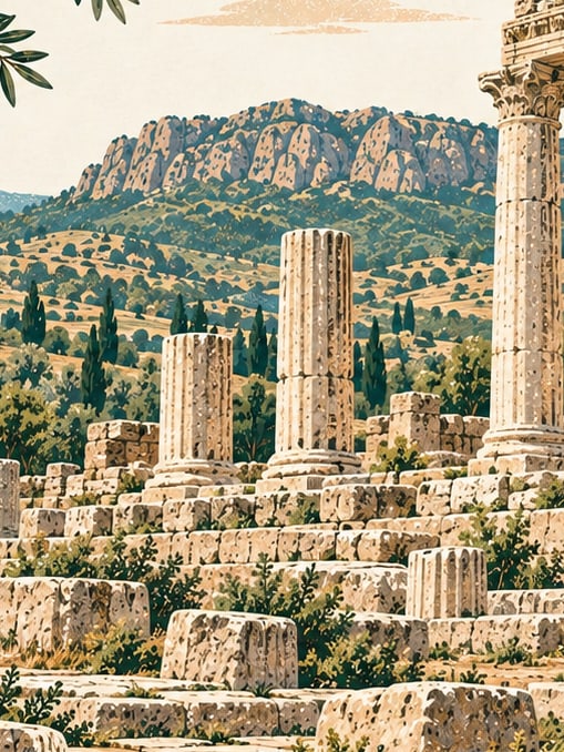 Zeichnung: Antike Stadt Tavium, Yozgat