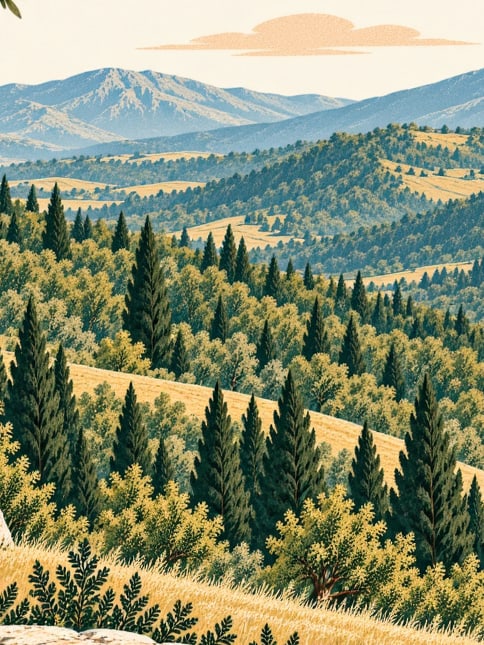 Zeichnung: Naturpark Tavşan Tepesi, Artvin