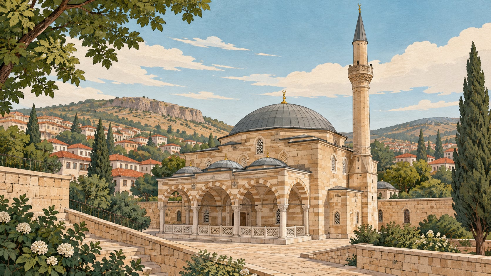 Tekke Arap Dede Mosque çizimi, Yozgat