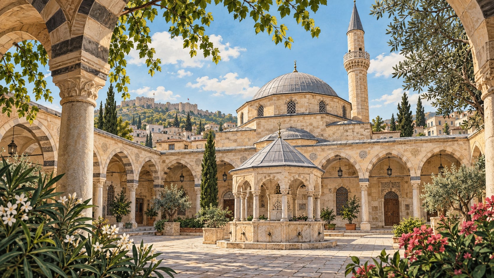 Tekke Mosque / Tekye Mosque çizimi, Kilis