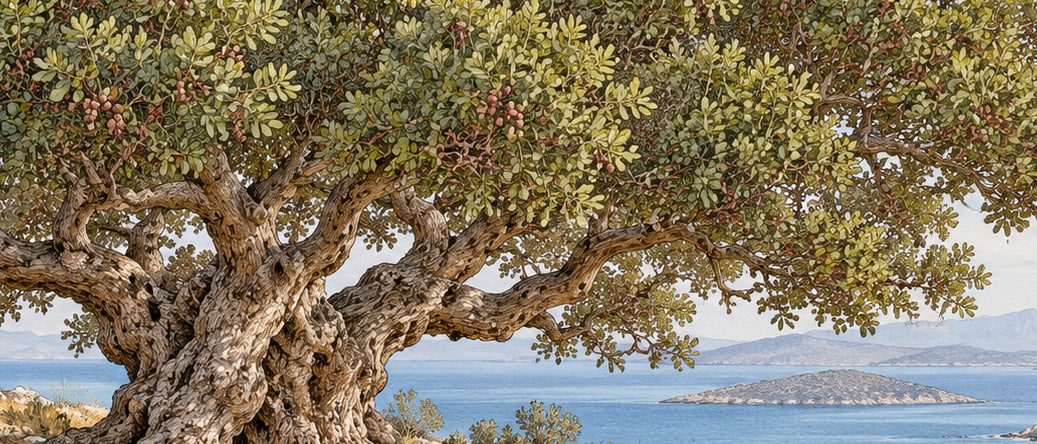 Teos Menengici Natural Monument çizimi, İzmir