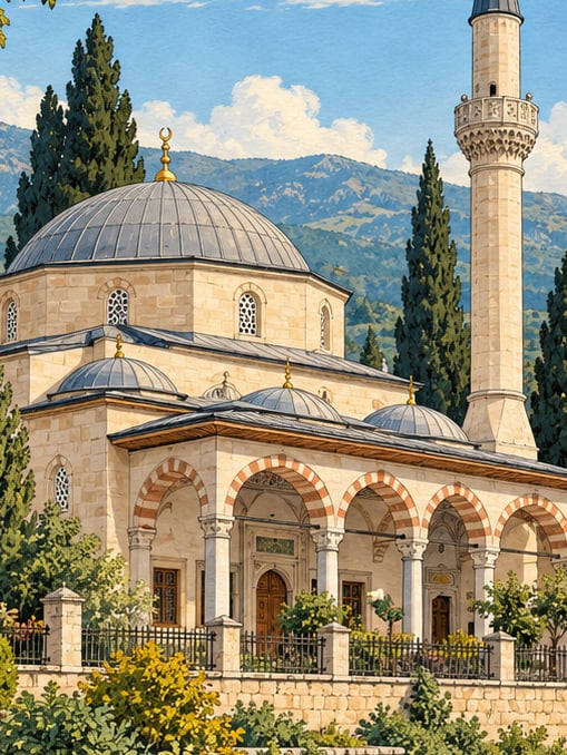 Zeichnung: Tepeköy-Moschee, Düzce