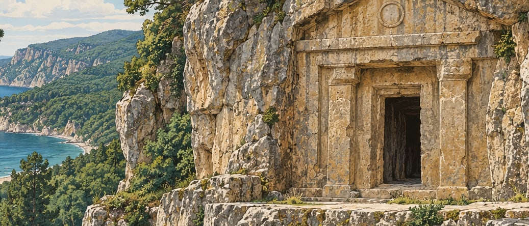 Terelek Rock Tomb çizimi, Sinop