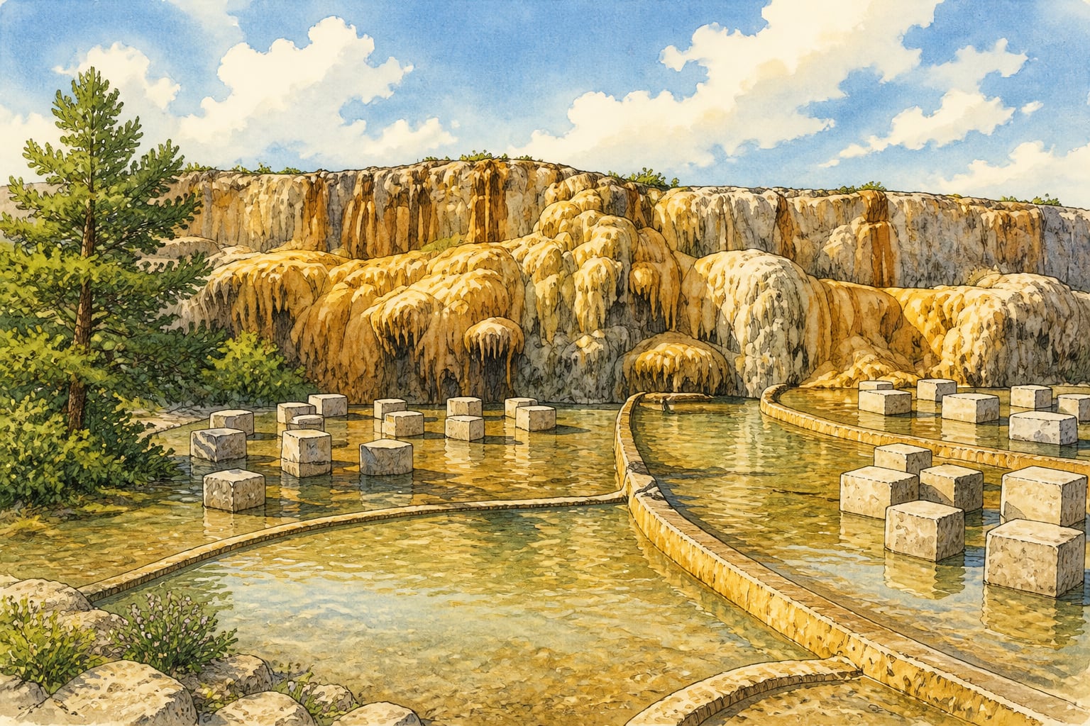Terme Hot Spring çizimi, Kırşehir