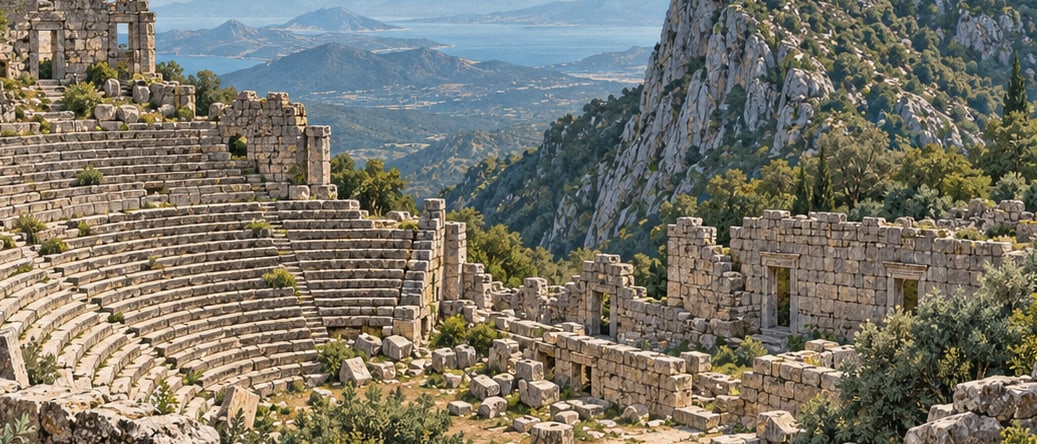 Termessos Archaeological Site çizimi, Antalya