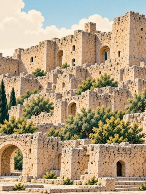 Zeichnung: Burg Tıkızlı, Muş