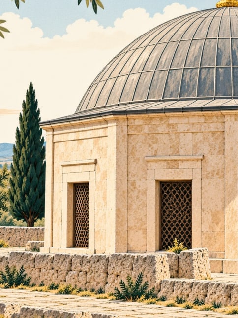 Zeichnung: Tokadi-Hayreddin-Grabmal, Bolu