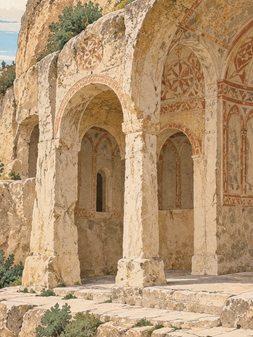 Zeichnung: Tokalı-Kirche, Nevşehir