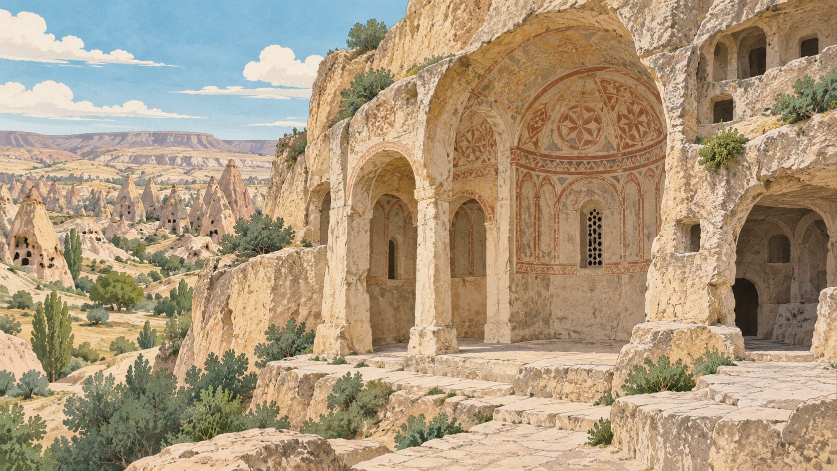 Tokalı Church çizimi, Nevşehir