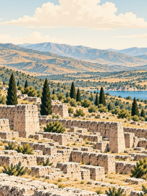 Zeichnung: Burg Tokat, Tokat