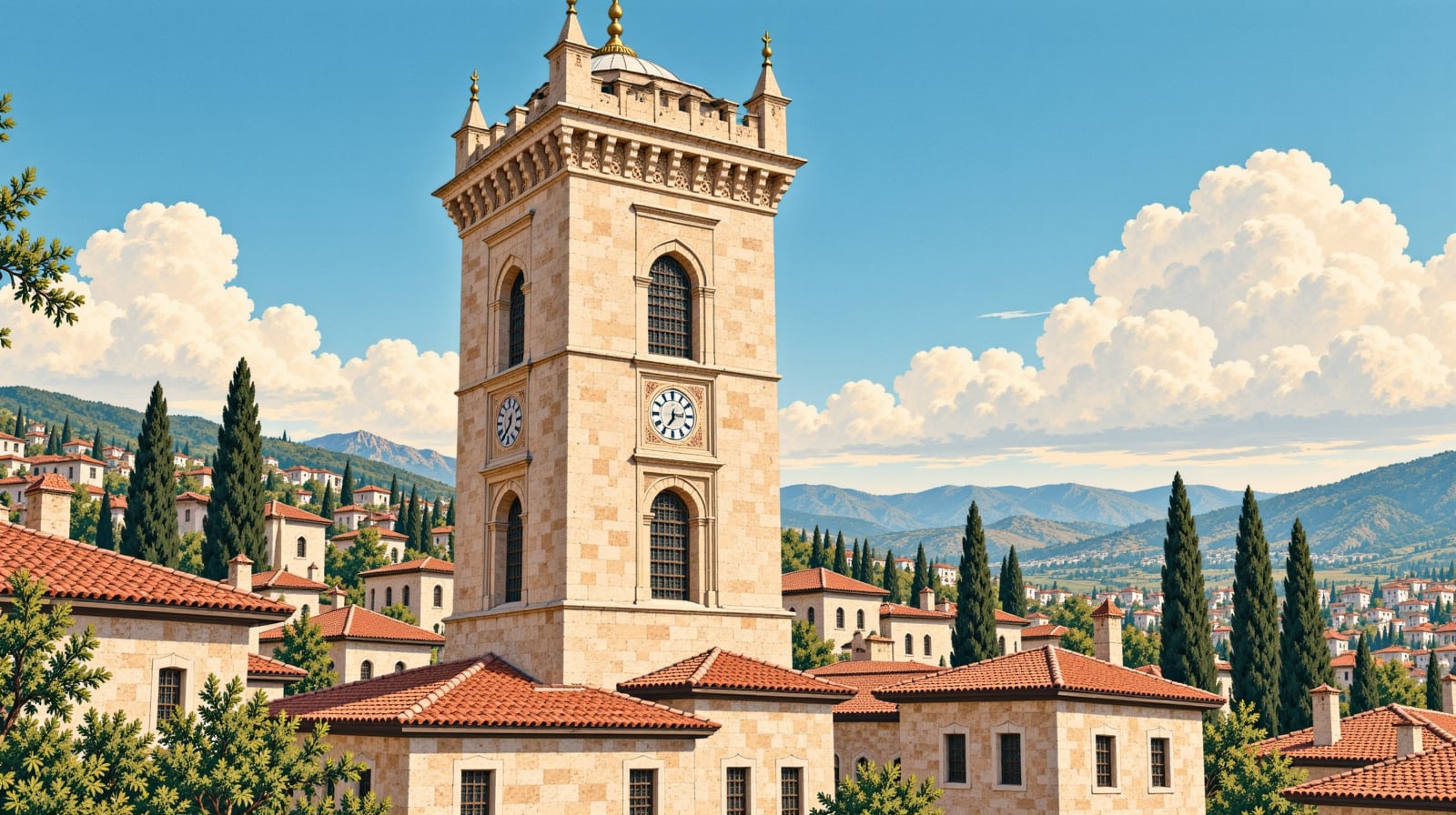 Tokat Clock Tower çizimi, Tokat
