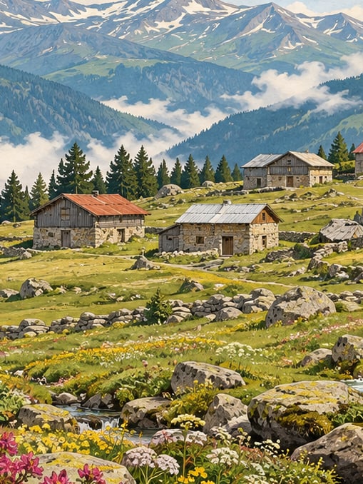 Zeichnung: Tokatlı-Schlucht, Karabük