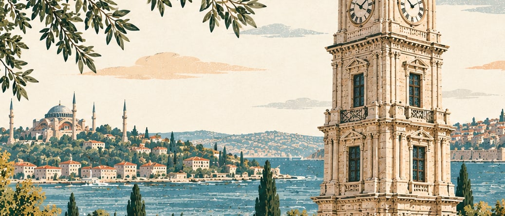 Tophane Saat Kulesi çizimi, İstanbul