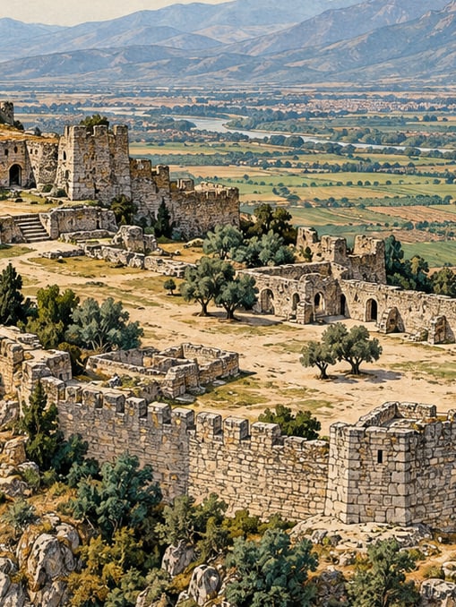 Zeichnung: Burg Toprakkale, Osmaniye