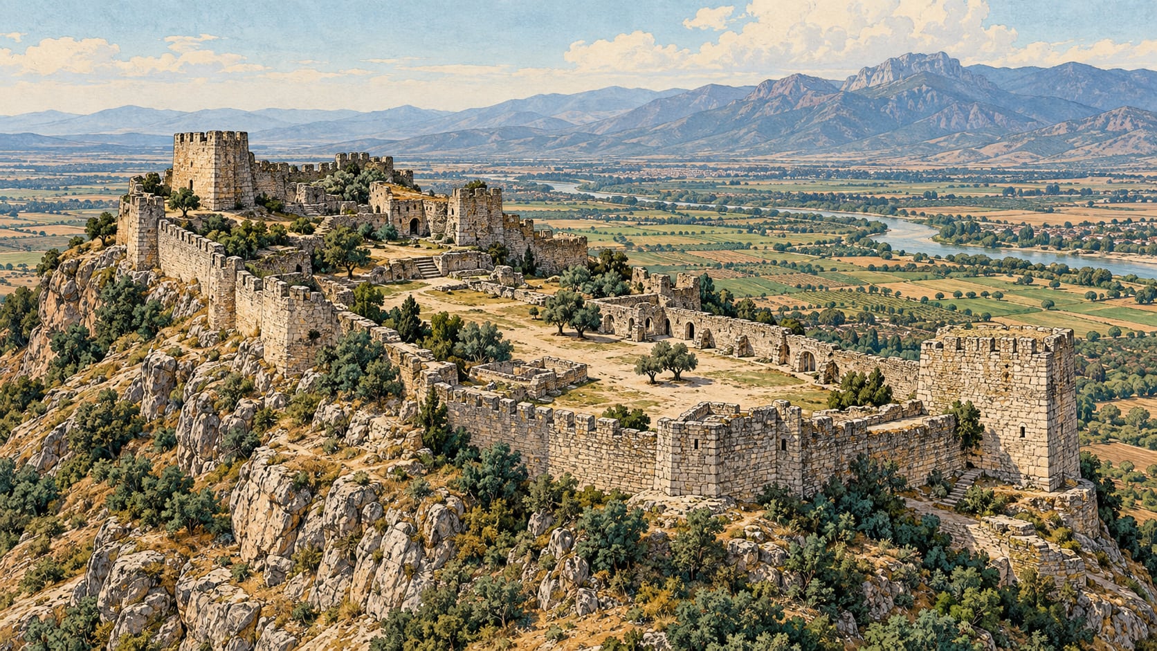 Toprakkale Castle çizimi, Osmaniye