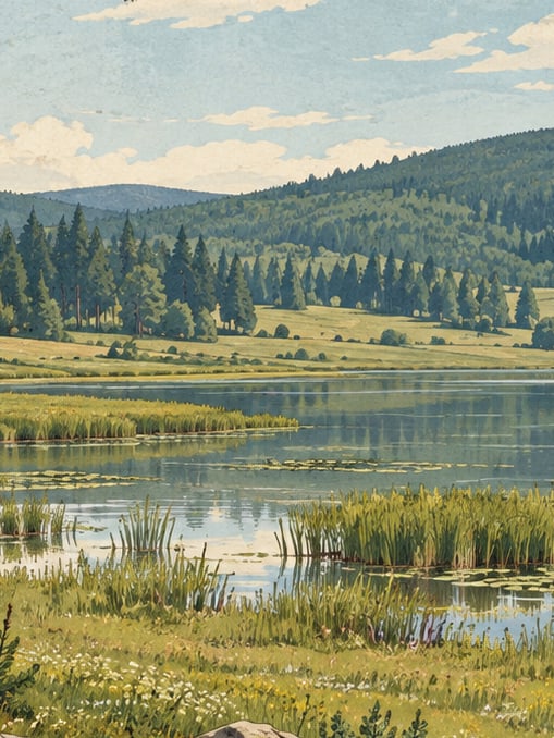 Zeichnung: Naturpark Topuk-Hochebene, Kütahya