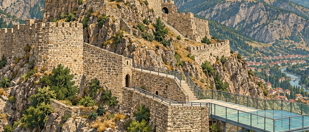 Torul Castle Glass Viewing Terrace çizimi, Gümüşhane