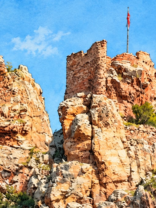 Zeichnung: Burg Torul, Gümüşhane